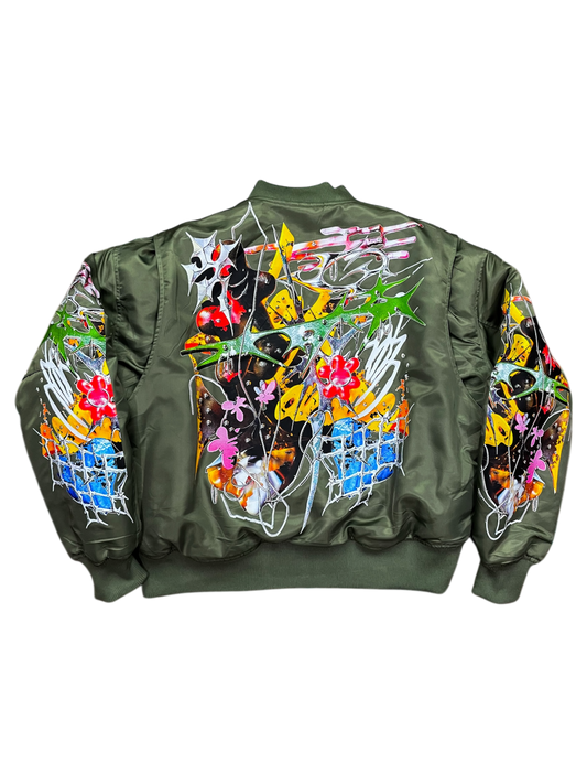 Graffiti bomber jacket (L)